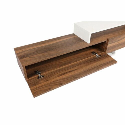 Ansamblu de mobilier TV Nirvana Teak and White