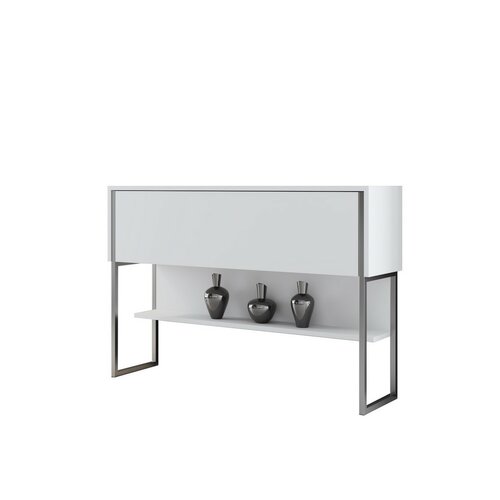 Komoda Luxe White and Silver