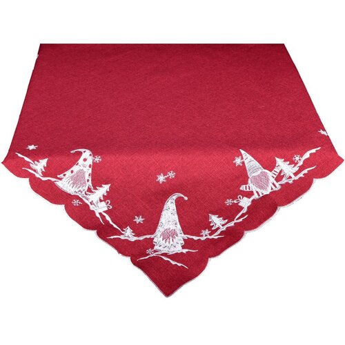 Різдвяна скатертина Гноми червоний, 35 x 35 см