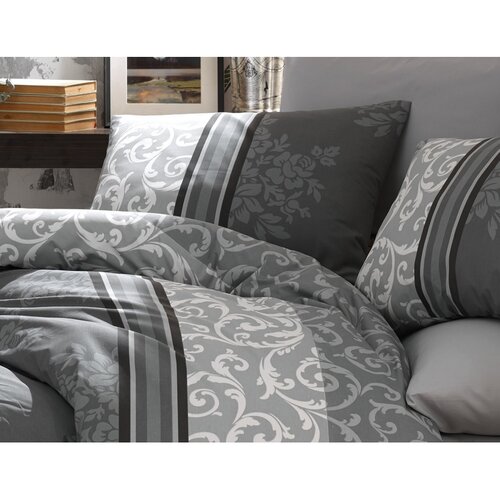 BedTex Bombažno posteljnina Natura siva, 220 x 200cm, 2 kos 70 x 90 cm