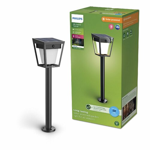 Philips Nissa UltraEfficient Solar LED post,czujnik, czarny, 1,8 W, 250/25 lm, 3000 K