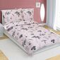 Bellatex Baumwollbettwäsche Wiese Grau, Rosa, 140 x 220 cm, 70 x 90 cm