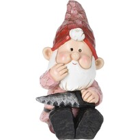 Ben, az ülő törpe kerti dekoráció, 11 x 17 x 10 cm, polystone, piros Ben, az ülő törpe kerti dekoráció, 11 x 17 x 10 cm, polystone, piros