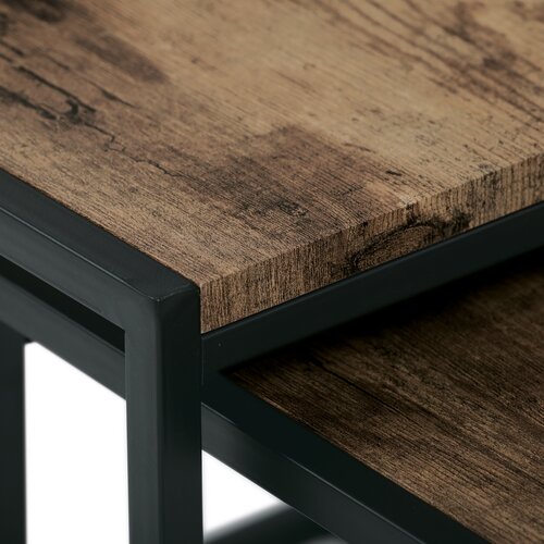 Set de măsuțe de conferință, lemn vechi, 3 buc.