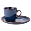 Altom Keramická šálka s podšálkou Reactive Navy Blue 310 ml