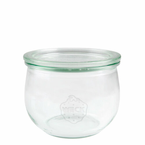 Set de 6 borcane Weck Tulpe 580 ml cu accesorii,diametru 100 mm