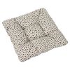 Sedežna blazina Ivo s črnimi tačkami na surovemplatnu, 40 x 40 cm