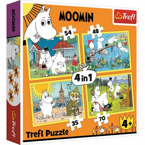 Trefl Puzzle Mumínci, 4v1