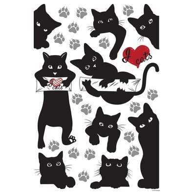 Samolepilne dekoracije Cats, 42,5 x 65 cm