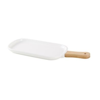 Toro Keramični servirni pladenj z ročajem 25 x 15x 2,3 cm