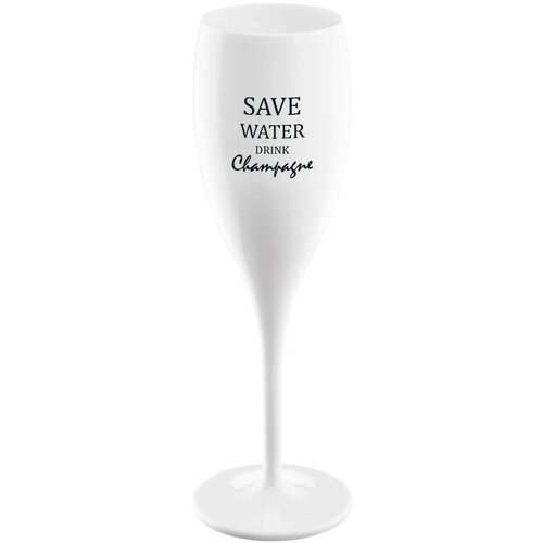 Koziol Pohár s nápisom Save water drink champagne