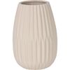 Gerippte Vase Evelyn, 13 x 20 cm, Dolomitweiß  ,
