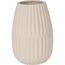Gerippte Vase Evelyn, 13 x 20 cm, Dolomitweiß  ,