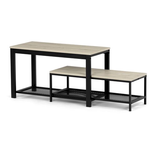 Set de 2 rafturi pentru pantofi, stejar Sonoma