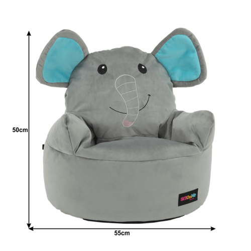 Dětský sedací vak Slon Baby, 55 x 50 cm