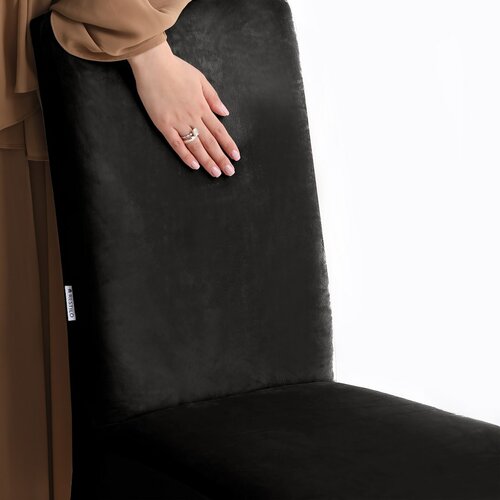 Restilo Napinac za stol Sento črn, 48 x 48 x 58 + 10 cm, komplet 6 kosov