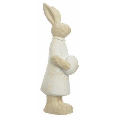 Dekoračný zajac s vajíčkom, 21,5 cm