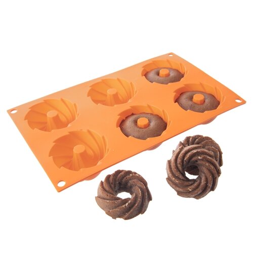 Orion Silikonska forma za venčke, oranžna
