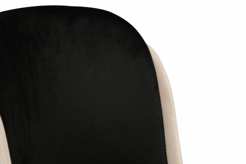 Set de scaune de sufragerie Dore Black and Cream,2 buc.