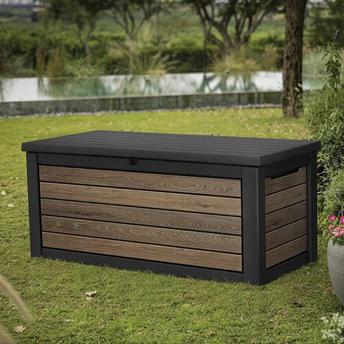 Keter Deco 630 l kerti tárolódoboz, barna