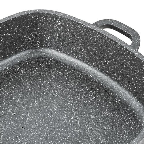 Florina Aluminium-Bräter mit Aromadeckel Lava 3,5 l, 28 × 28 × 7,5 cm