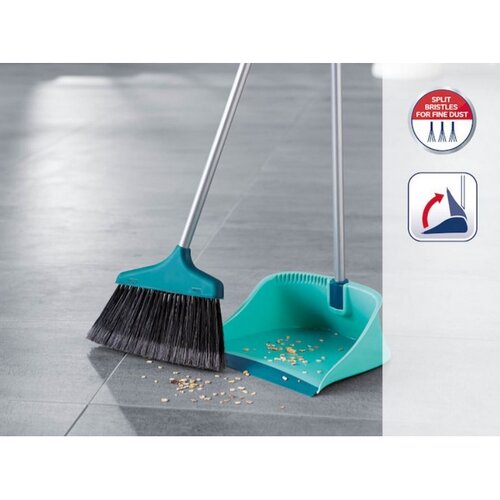 Leifheit Zestaw do zamiatania miotełka i śmietniczka z długim trzonkiem