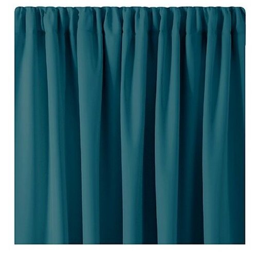 AmeliaHome Draperie Blackout Oxford Pleat albastră, 140 x 245 cm