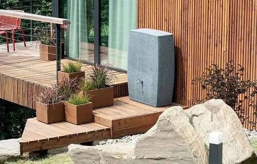 Ghiveci MADERA SQUARE ECO WOOD 28,8 cm , maroînchis