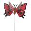 Dekorace Motýlek červená, 15 cm