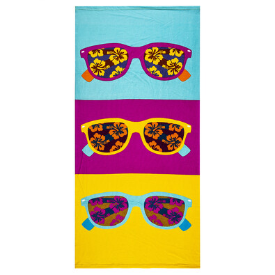 Ręcznik plażowy Okulary słoneczne, 70 x 150 cm