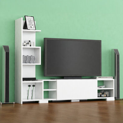 Televízny stolík Pera White