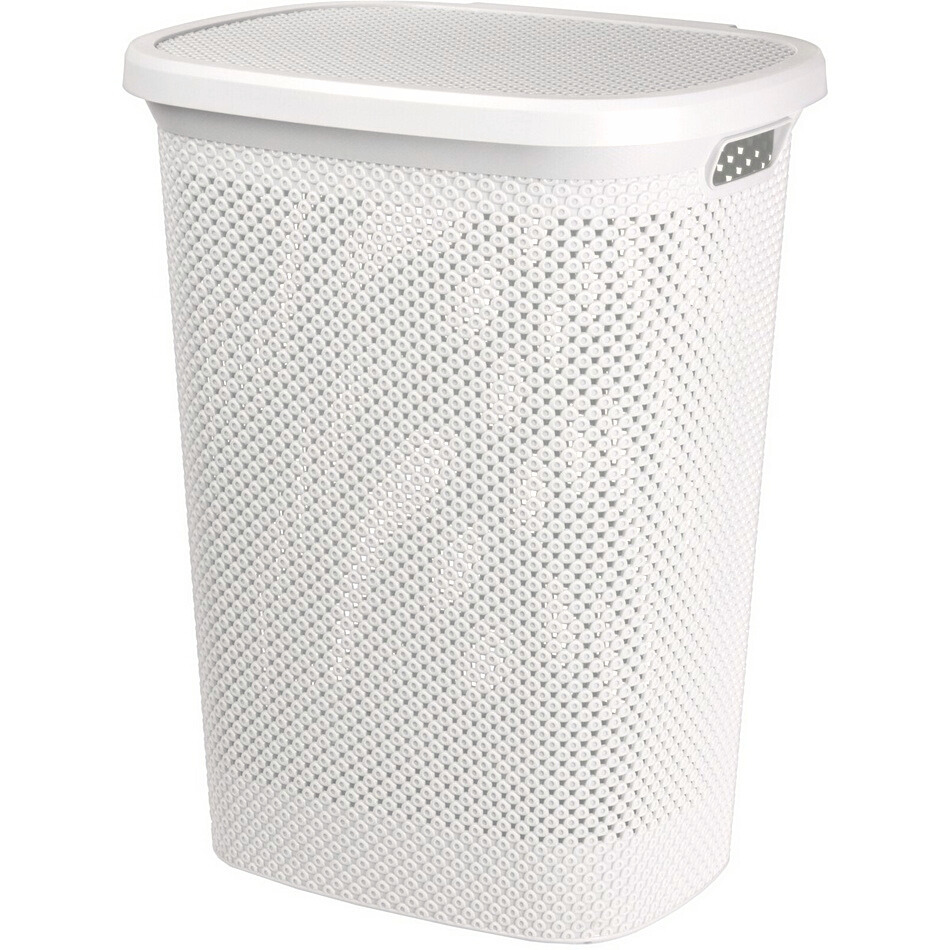 Szennyestartó kosár, 60 l, krémszínű, krém