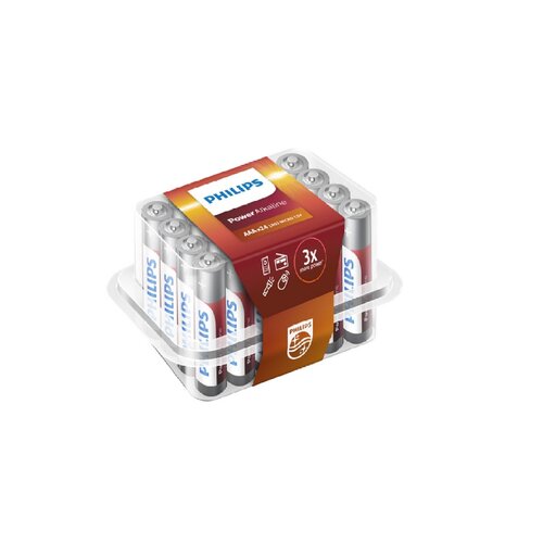 Philips AAA 1,5 V Power Alkaline elem, 24 db