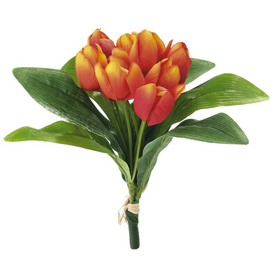 Mű Tulipán csokor narancssárga