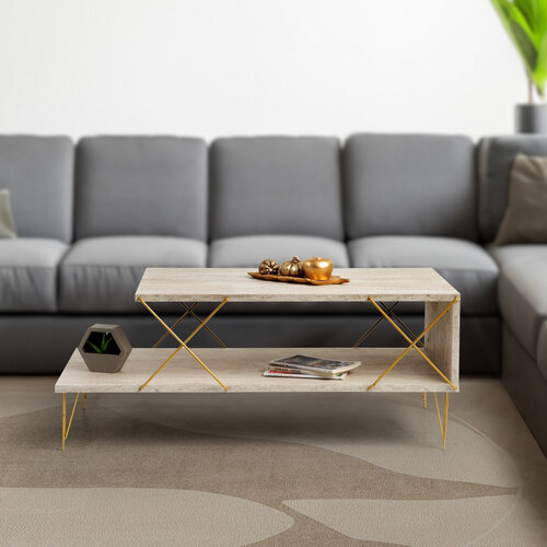 Couchtisch Loire Gold Travertine