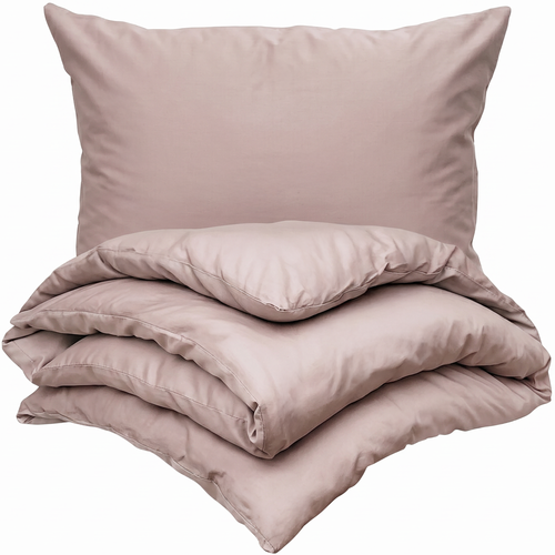 4Home Satin-Bettwäsche Cappuccino, 140 x 220 cm, 70 x 90 cm