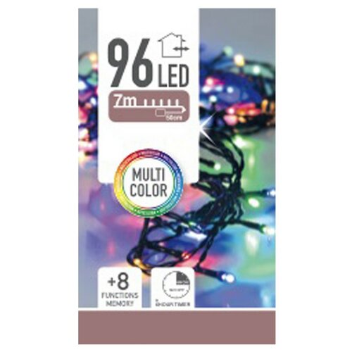 Bożonarodzeniowy łańcuch świetlny Twinkle multicolor, 96 LED