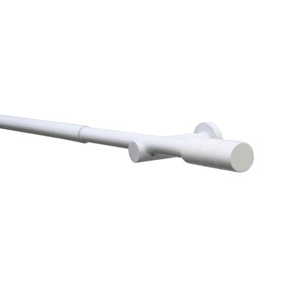Set bară extensibilă perdele KRETA 19/16 mm, 120 - 210 cm, alb