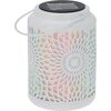 Lampă solară LED Mandala alb, 18 cm, alb cald