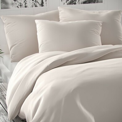 Satenasto posteljnino Luxury Collection belo, 140x 200 cm, 70 x 90 cm