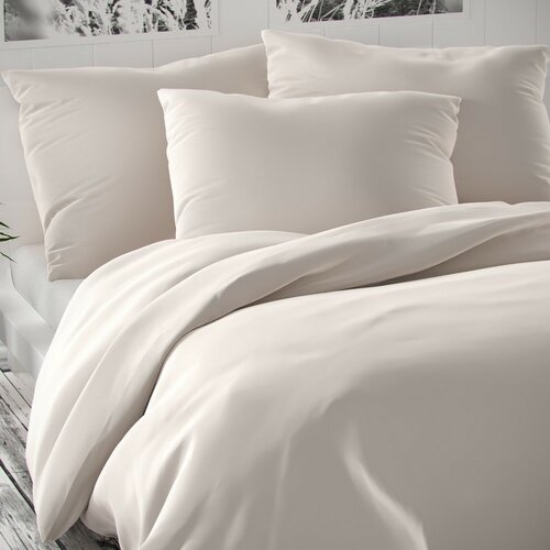 Lenjerie de pat satinată Luxury Collection albă, 140 x 200 cm, 70 x 90 cm