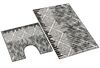 Bellatex Набір килимків для ванної кімнати Прямокутники 3D, 60 x 100 см, 60 x 50 см