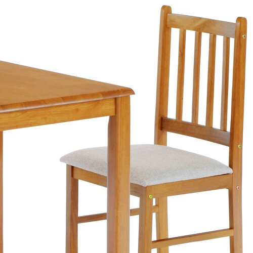 Set de dining din lemn masiv cu 2 scaune, 69 x 69x 75 cm, stejar Iandhaus