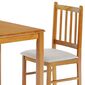 Set de dining din lemn masiv cu 2 scaune, 69 x 69x 75 cm, stejar Iandhaus
