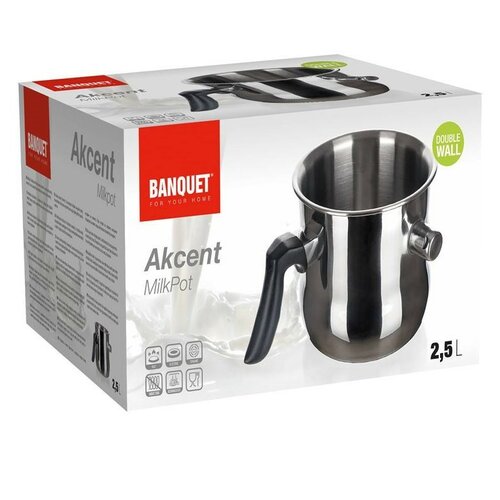 Banquet Garnek do gotowania mleka Akcent, 2,5 l