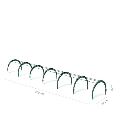 FlOO TUNNELS kerti fólia alagút  360 cm, zöld