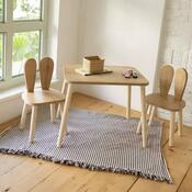Zestaw dla dzieci stolik i 2 krzesełka Bunny Two Chair Set - Brown