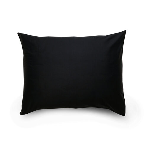 Fekete / krémszínű szatén párnahuzat, 70 x 90 cm