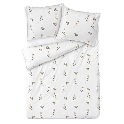 Matex Pościel satynowa Kwiatek łąkowy, 140 x 200 cm, 70 x 90 cm