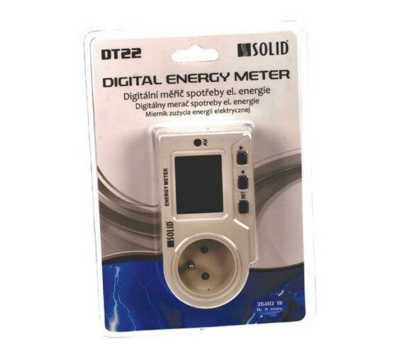 Cyfrowy miernik zużycia energii elektrycznej, Solight, biały,